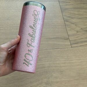 Pink Glitter Tumbler - 40 & Fabulous
